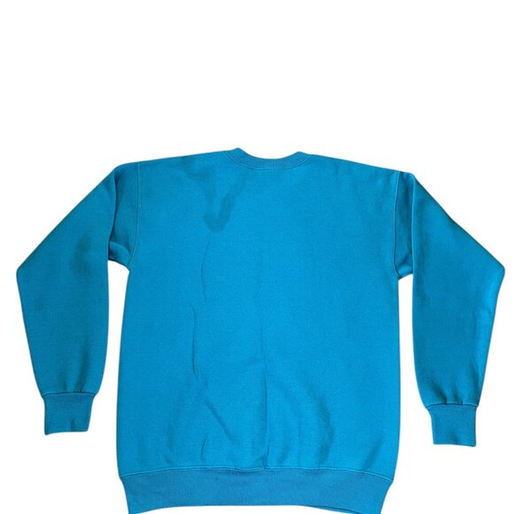Vintage Lee Crewneck Sweatshirt Men Size L Teal Turquoise Heavyweight Cotton USA - Picture 2 of 11